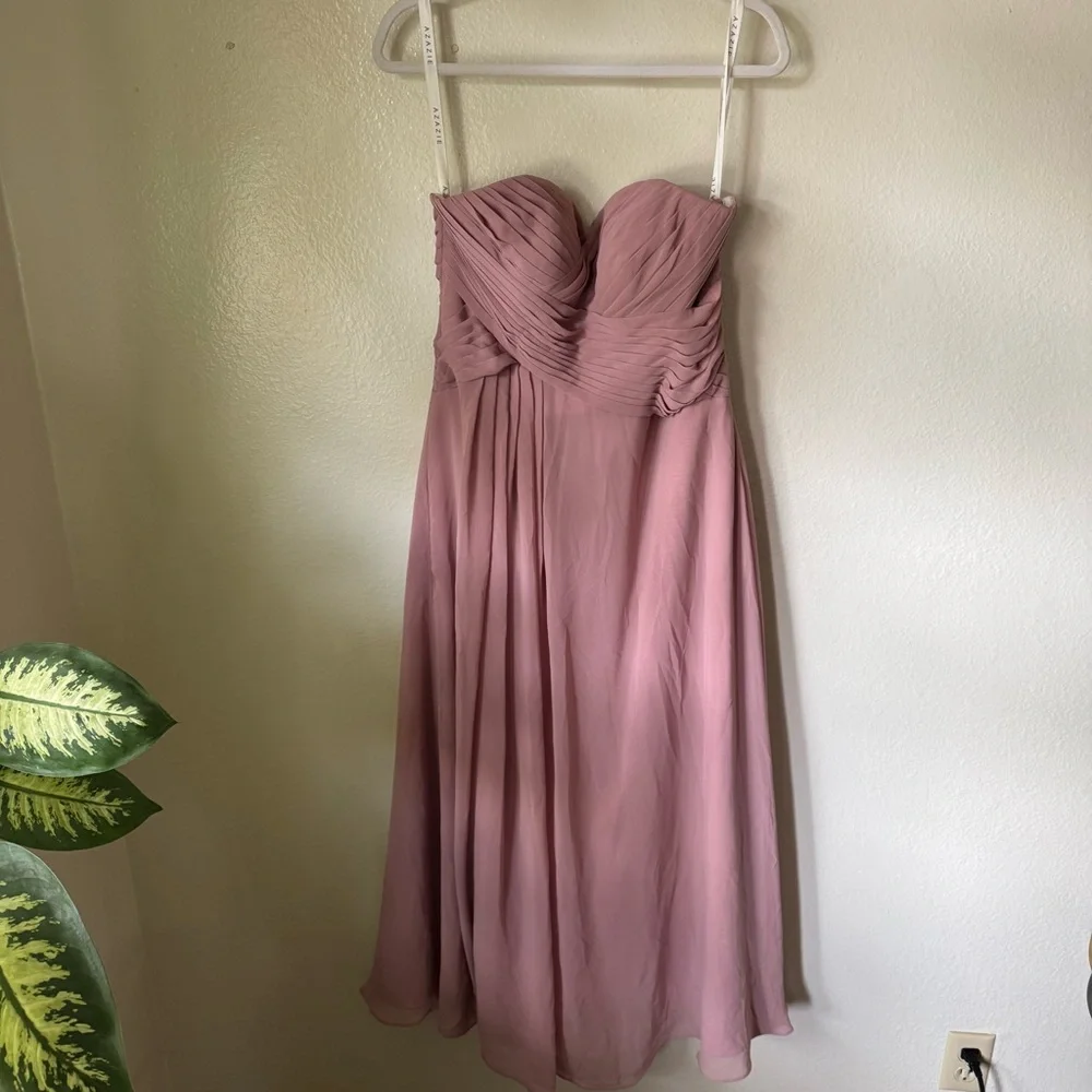 Azazie | Yazmin Strapless Bridesmaid Dress - Picture 2 of 5